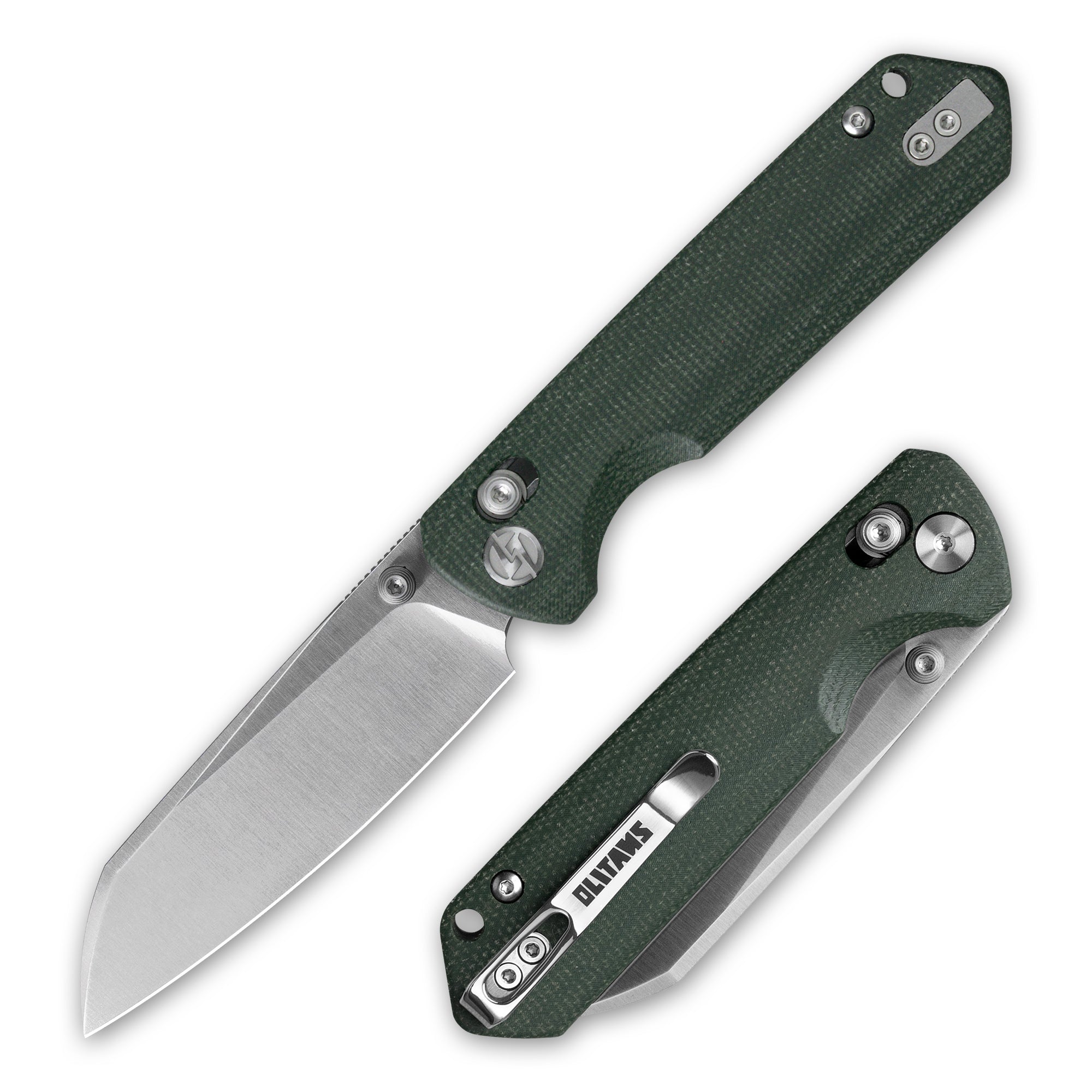 King Penguin G062 Folding Knife （3.35''+14C28N+Carbon fiber surface G10 Handle）-Crossbar Lock-Thumb Stud-Olitans