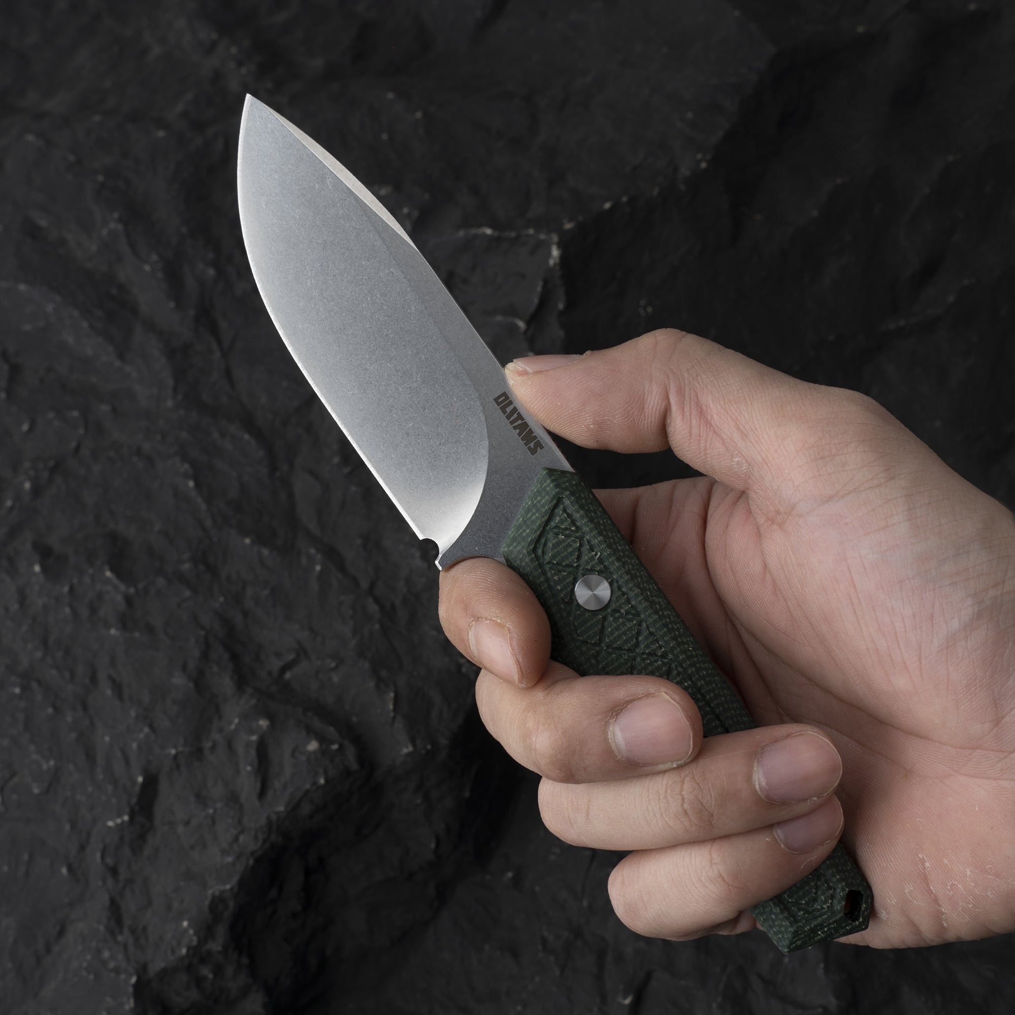 Fixed Blade Knife 3.62'' 9Cr18Mov BLADE+G10/Micarta HANDLE- G043