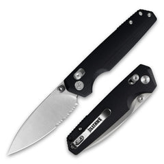Youth Bird Serrated Pocket Knife （3''+14C28N+G10）-Crossbar Lock-Thumb stud-G053