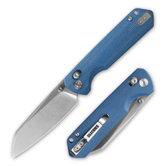 King Penguin G062 Folding Knife （3.35''+14C28N+Carbon fiber surface G10 Handle）-Crossbar Lock-Thumb Stud-Olitans