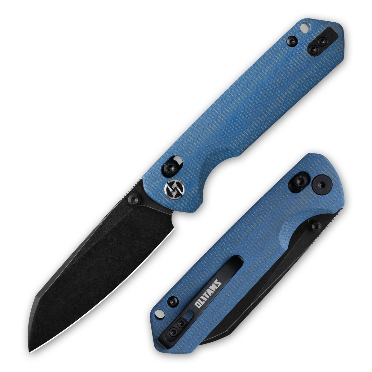 King Penguin G062 Folding Knife （3.35''+14C28N+Carbon fiber surface G10 Handle）-Crossbar Lock-Thumb Stud-Olitans
