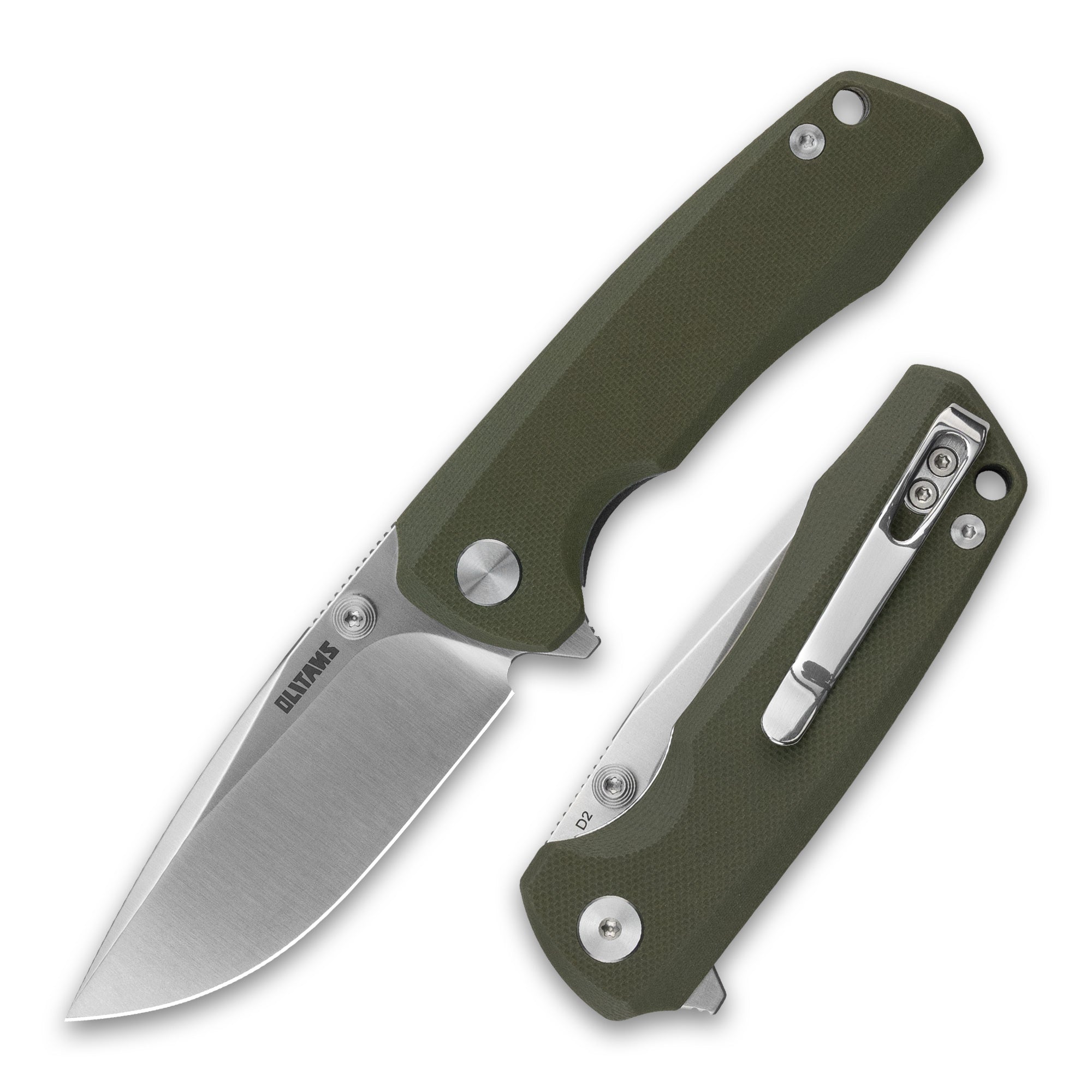 Bomber G061 Folding Knife ( 2.91''+D2+G10 )- Liner LOCK-THUMB STUD-OLITANS