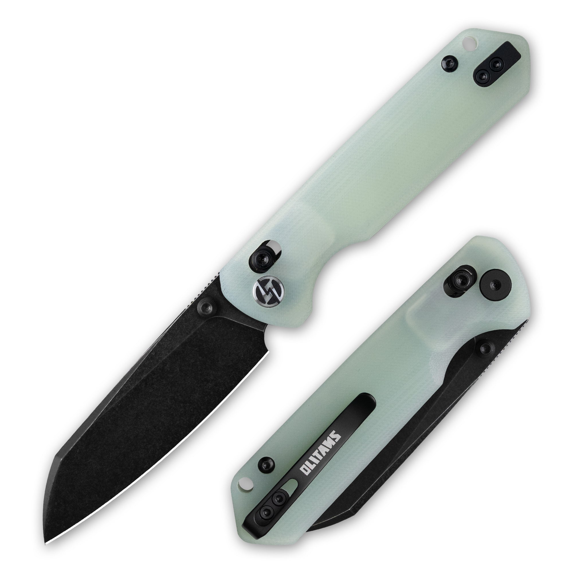 King Penguin G062 Folding Knife （3.35''+14C28N+Carbon fiber surface G10 Handle）-Crossbar Lock-Thumb Stud-Olitans