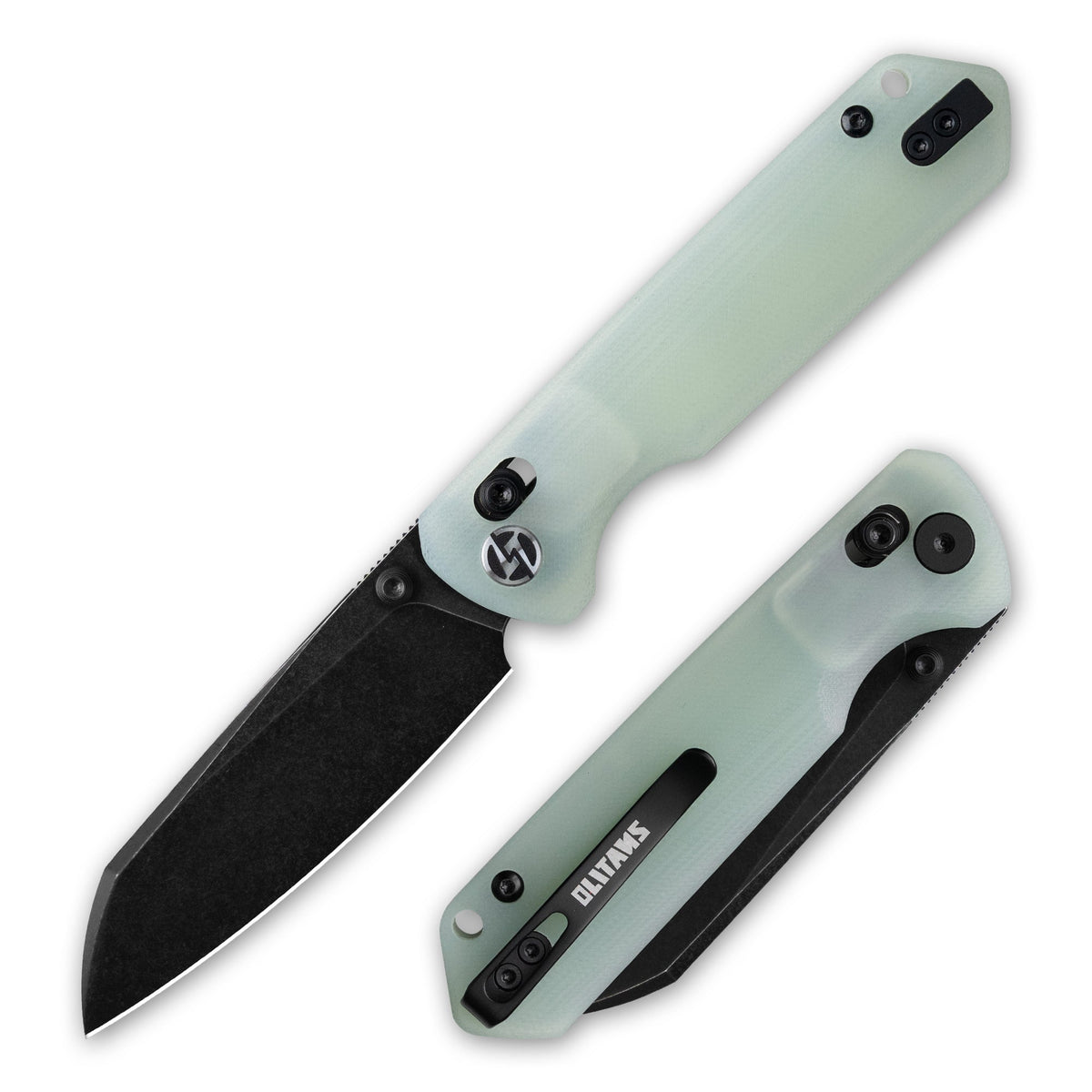 King Penguin G062 Folding Knife （3.35''+14C28N+Carbon fiber surface G10 Handle）-Crossbar Lock-Thumb Stud-Olitans