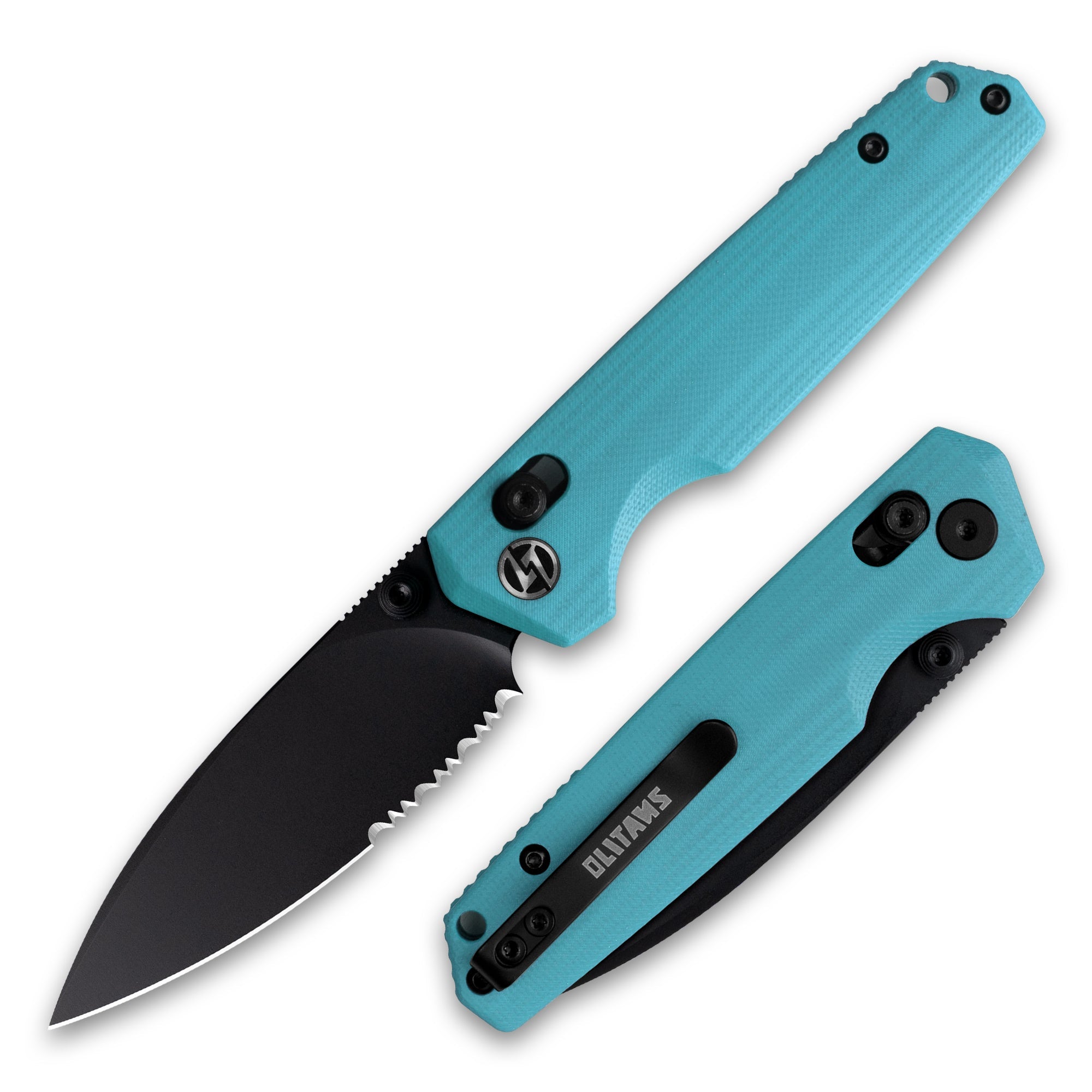 Youth Bird Serrated Pocket Knife （3''+14C28N+G10）-Crossbar Lock-Thumb stud-G053
