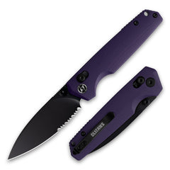 Youth Bird Serrated Pocket Knife （3''+14C28N+G10）-Crossbar Lock-Thumb stud-G053