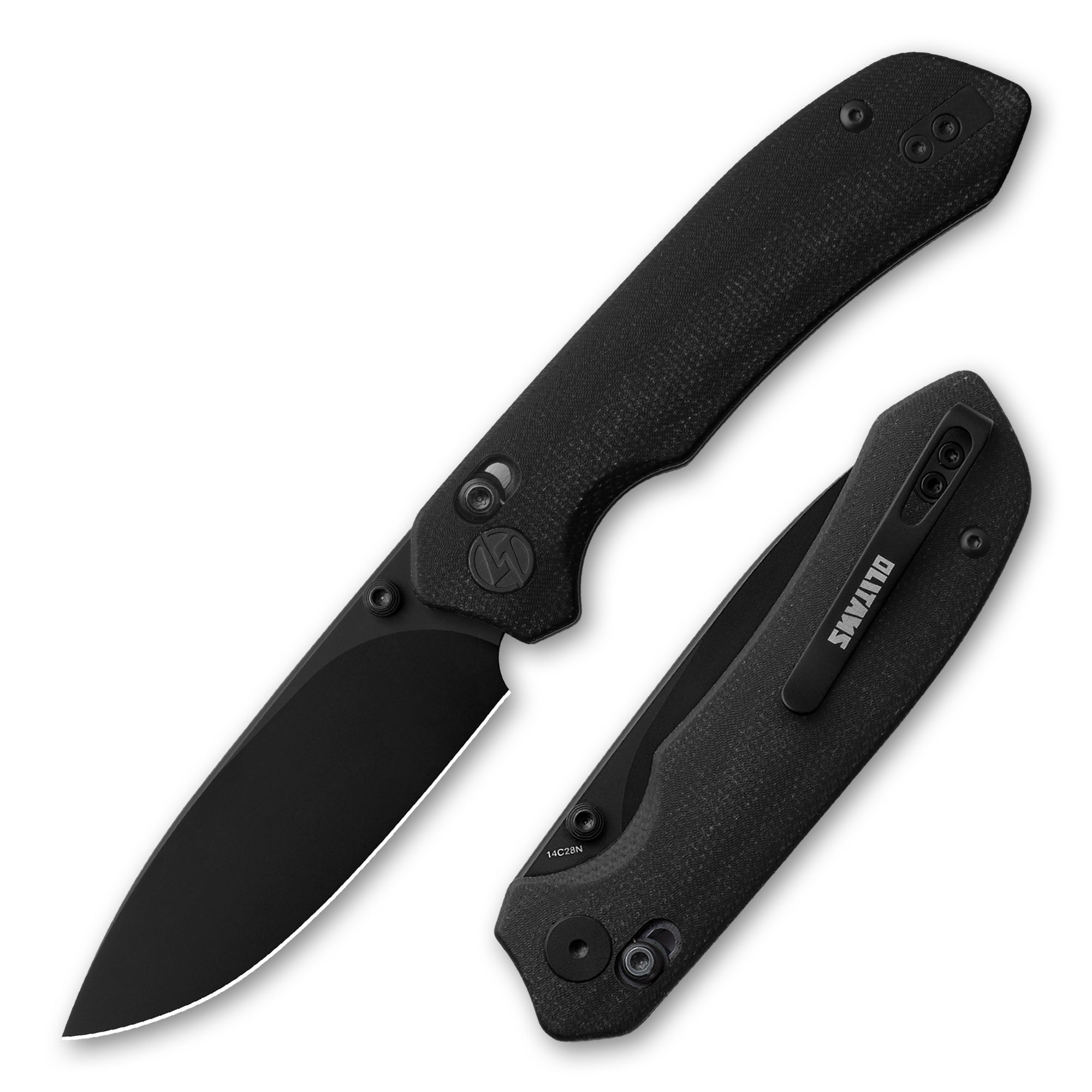 G031 Folding Camping Knife, Crossbar Lock Folding Pocket Knife, 3.3" 14C28N Sandvik Blade for Hiking, EDC 4.5oz