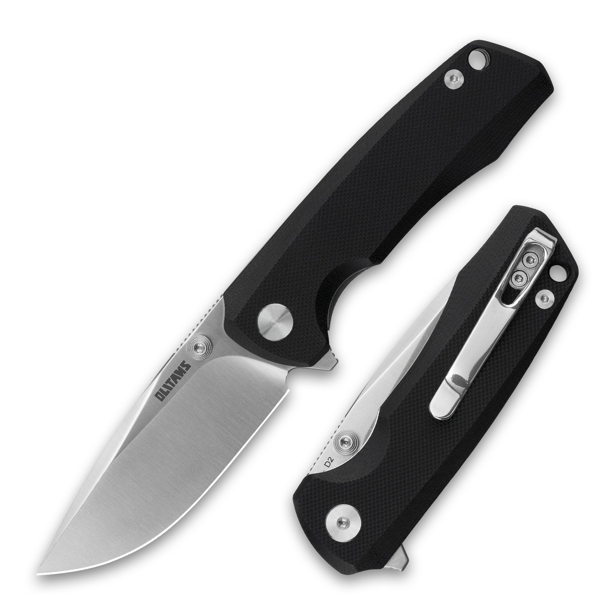 Bomber G061 Folding Knife ( 2.91''+D2+G10 )- Liner LOCK-THUMB STUD-OLITANS