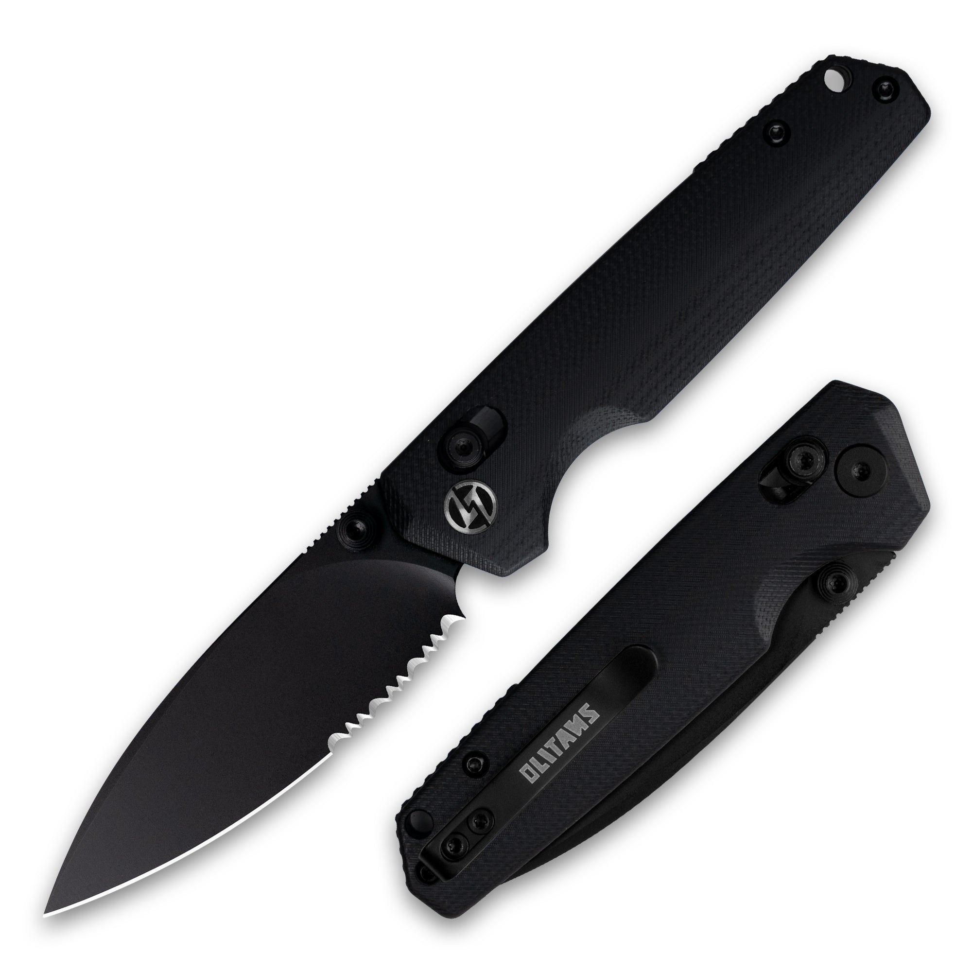 Youth Bird Serrated Pocket Knife （3''+14C28N+G10）-Crossbar Lock-Thumb stud-G053