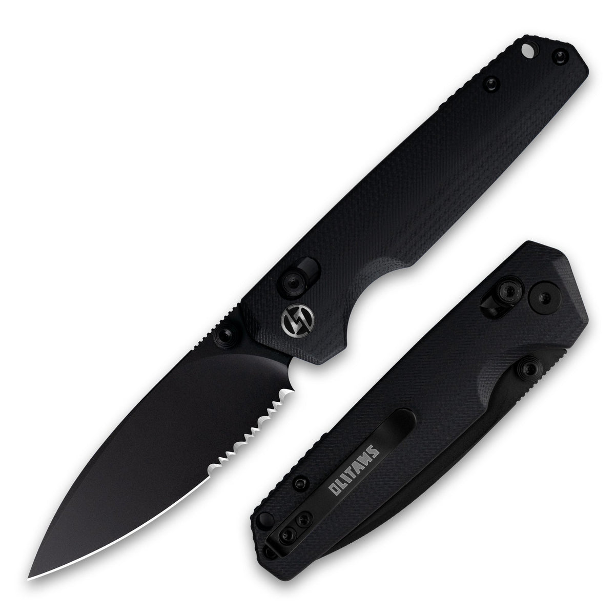 Youth Bird Serrated Pocket Knife （3''+14C28N+G10）-Crossbar Lock-Thumb stud-G053
