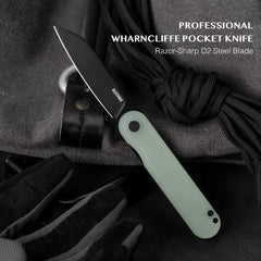 Rocket Wharncliffe Flipper Knife (2.76"-D2 Blade-G10)-G067