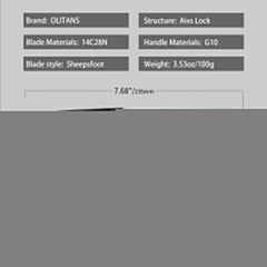 King Penguin G062 Folding Knife （3.35''+14C28N+Carbon fiber surface G10 Handle）-Crossbar Lock-Thumb Stud-Olitans