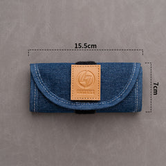Olitans Denim Knife Roll Pouch