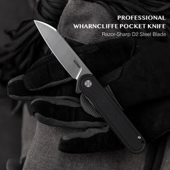 Rocket Wharncliffe Flipper Knife (2.76"-D2 Blade-G10)-G067