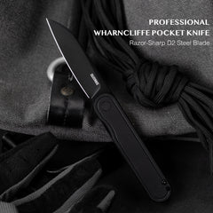 Rocket Wharncliffe Flipper Knife (2.76"-D2 Blade-G10)-G067