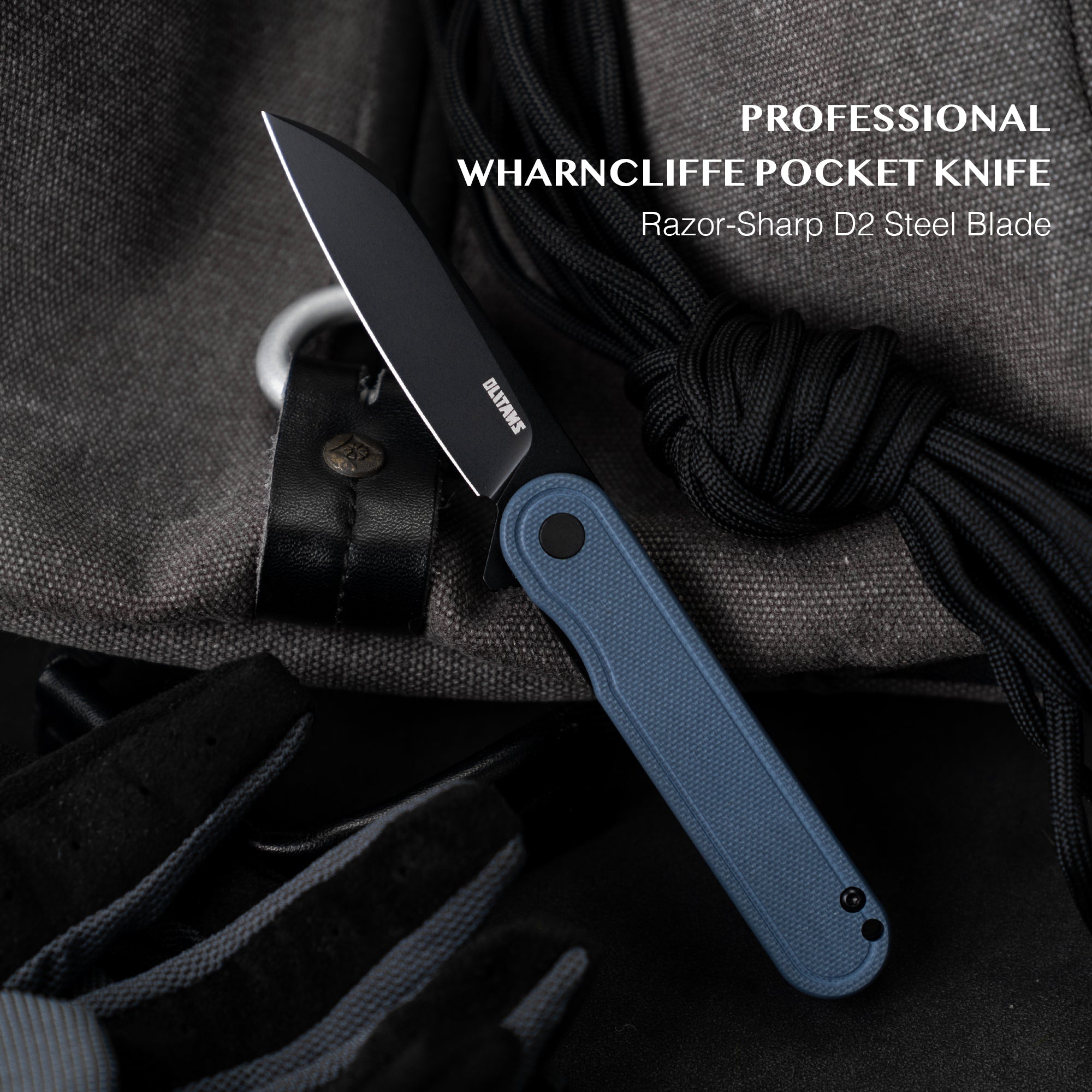 Rocket Wharncliffe Flipper Knife (2.76"-D2 Blade-G10)-G067