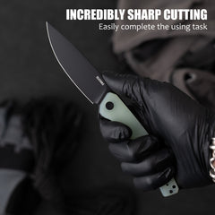 Maximus Pocket Knife Liner Lock(3.5"-D2 Blade-G10 Handle)-G066