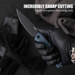 Maximus Pocket Knife Liner Lock(3.5"-D2 Blade-G10 Handle)-G066