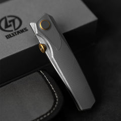 Stealth II T069 Folding Knife – (3.31" Tanto + Böhler M390 + Titanium) – OLITANS