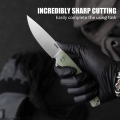 Maximus Pocket Knife Liner Lock(3.5"-D2 Blade-G10 Handle)-G066