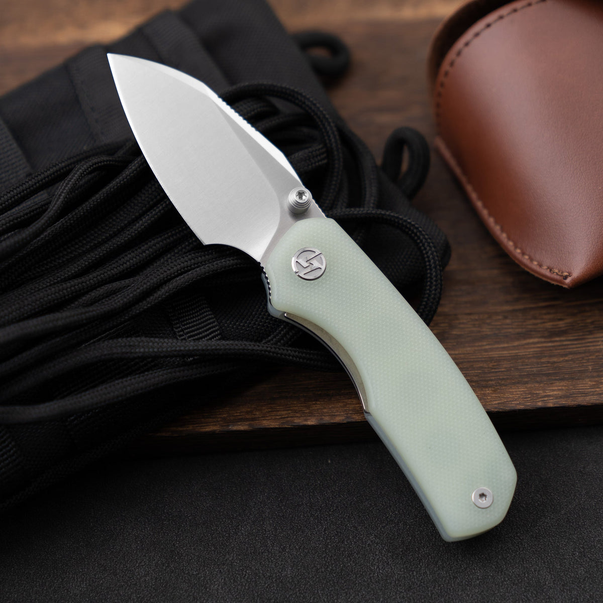 Mini Mastiff G057 Mini Pocket Knife, 2.36'' 14C28N Steel Blade G10 handle