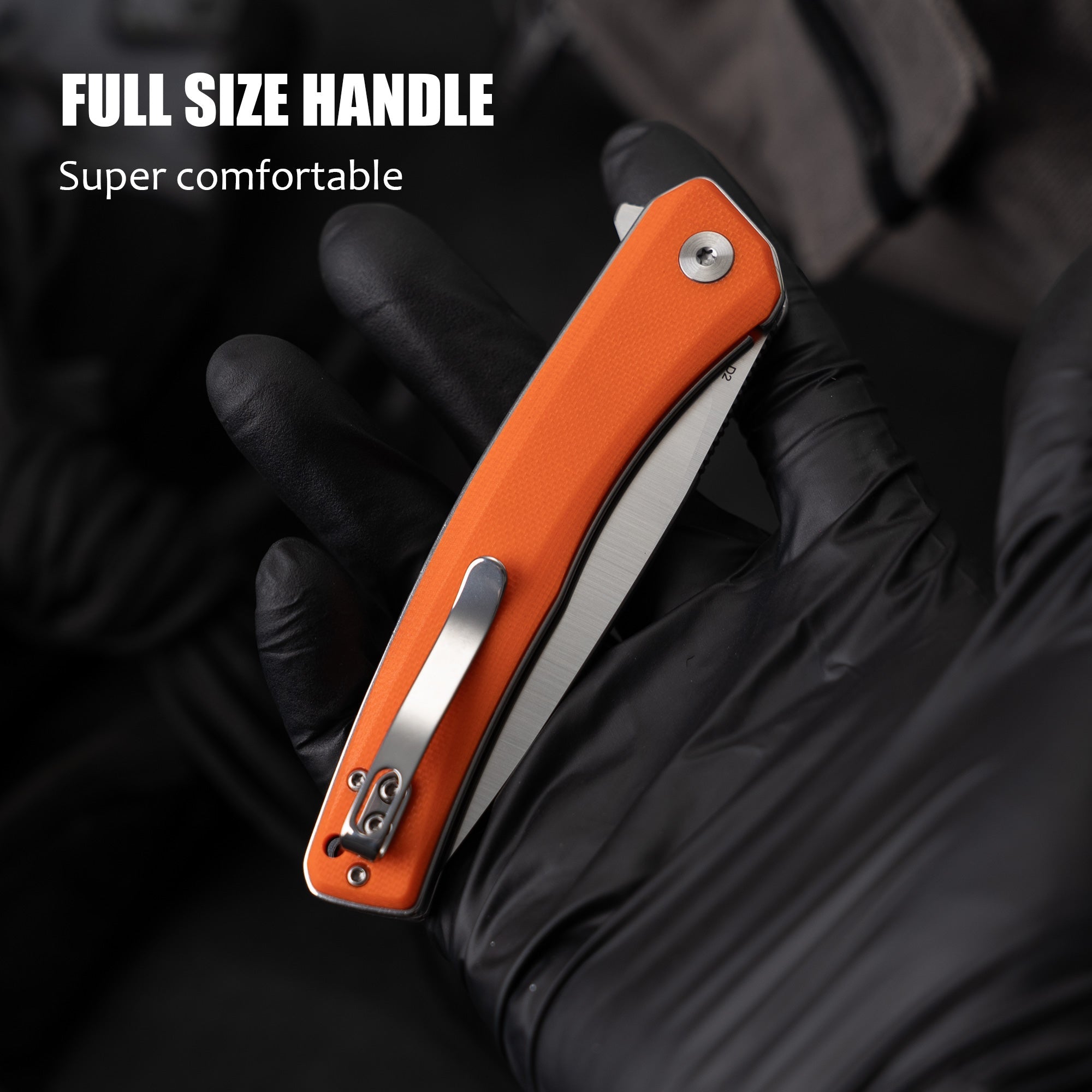 Maximus Pocket Knife Liner Lock(3.5"-D2 Blade-G10 Handle)-G066