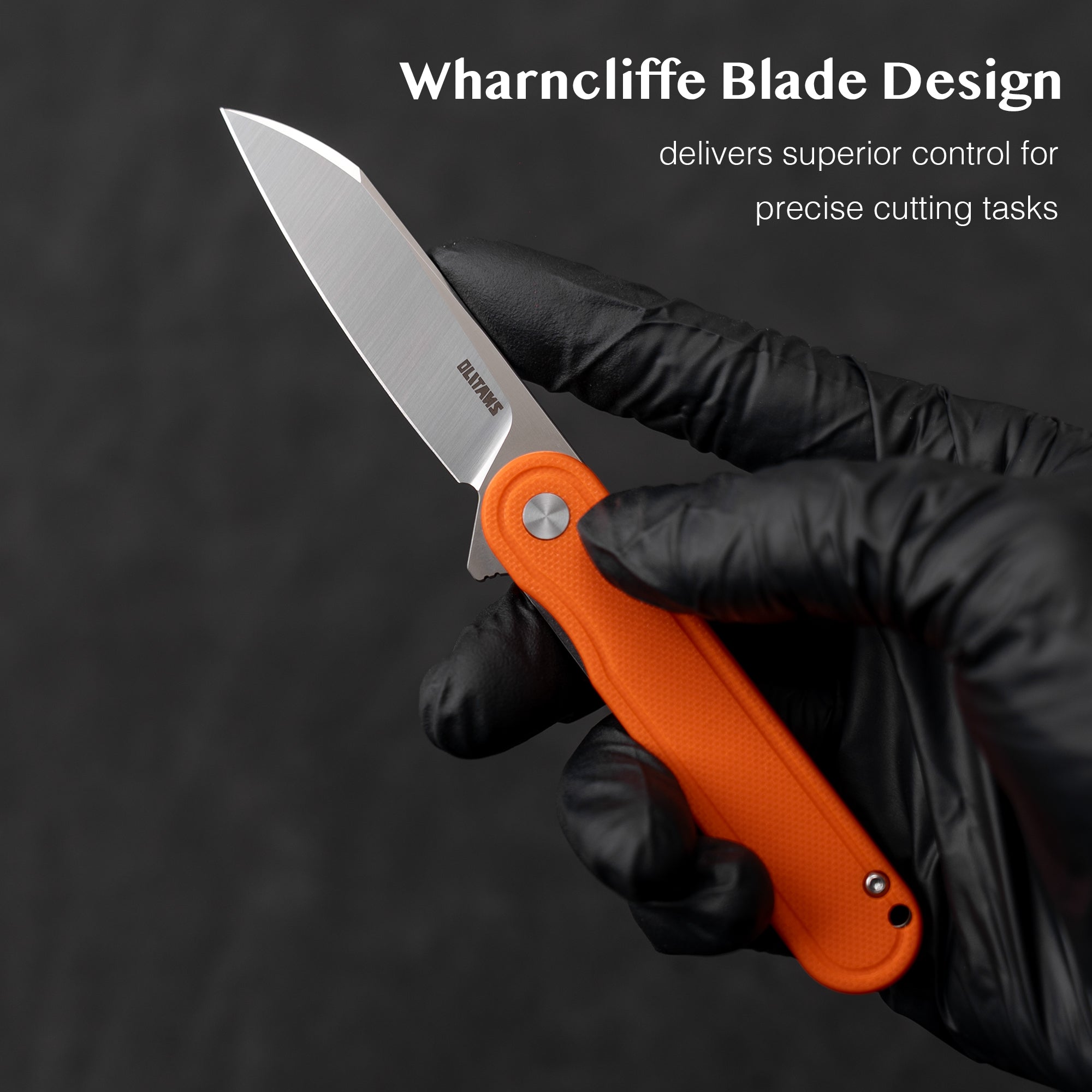 Rocket Wharncliffe Flipper Knife (2.76"-D2 Blade-G10)-G067