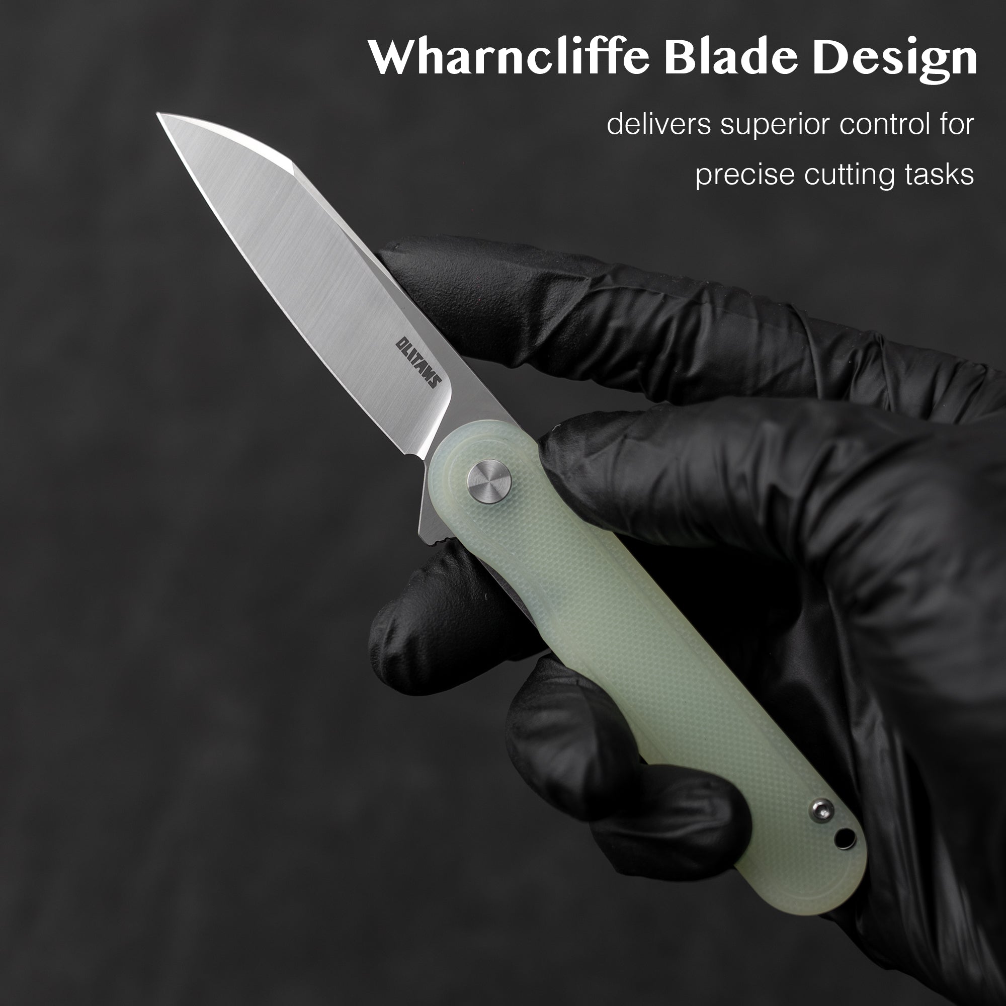 Rocket Wharncliffe Flipper Knife (2.76"-D2 Blade-G10)-G067