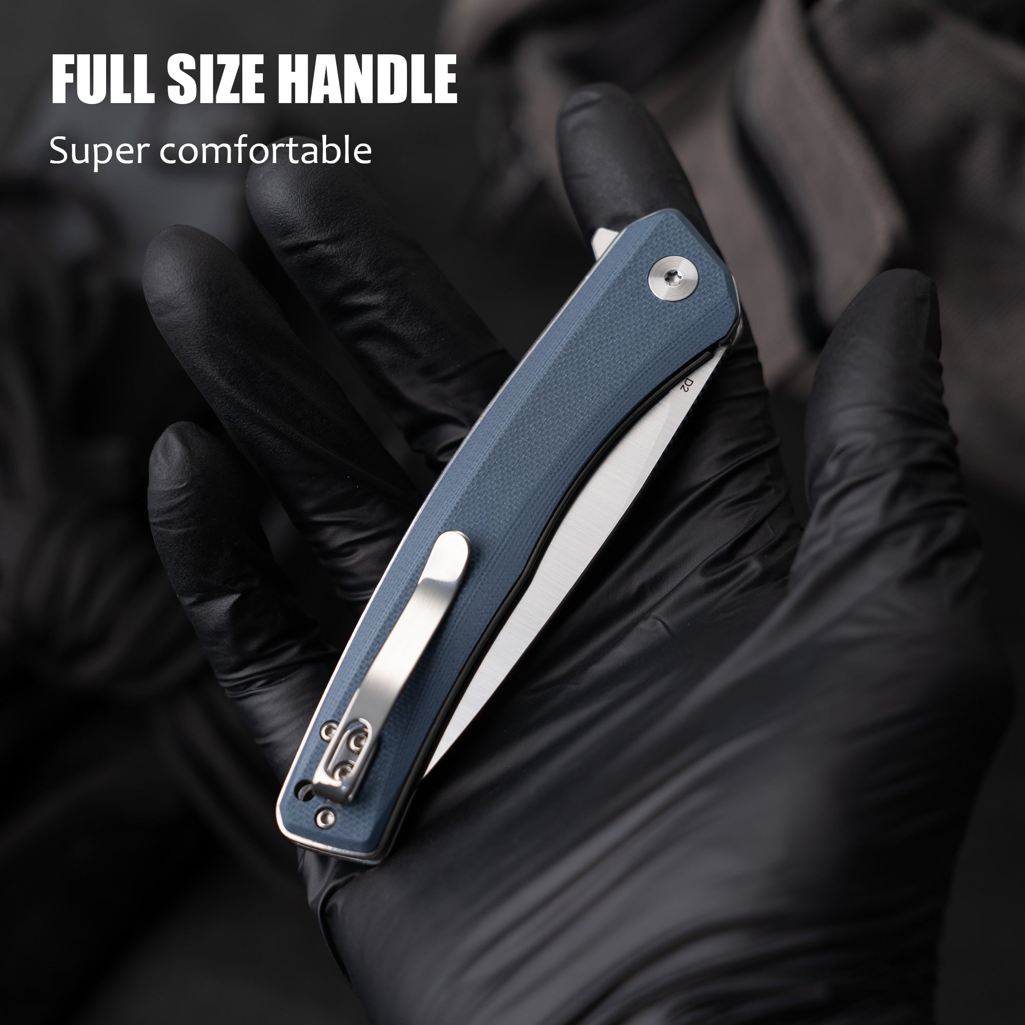 Maximus Pocket Knife Liner Lock(3.5"-D2 Blade-G10 Handle)-G066