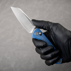 King Penguin G062 Folding Knife （3.35''+14C28N+Carbon fiber surface G10 Handle）-Crossbar Lock-Thumb Stud-Olitans