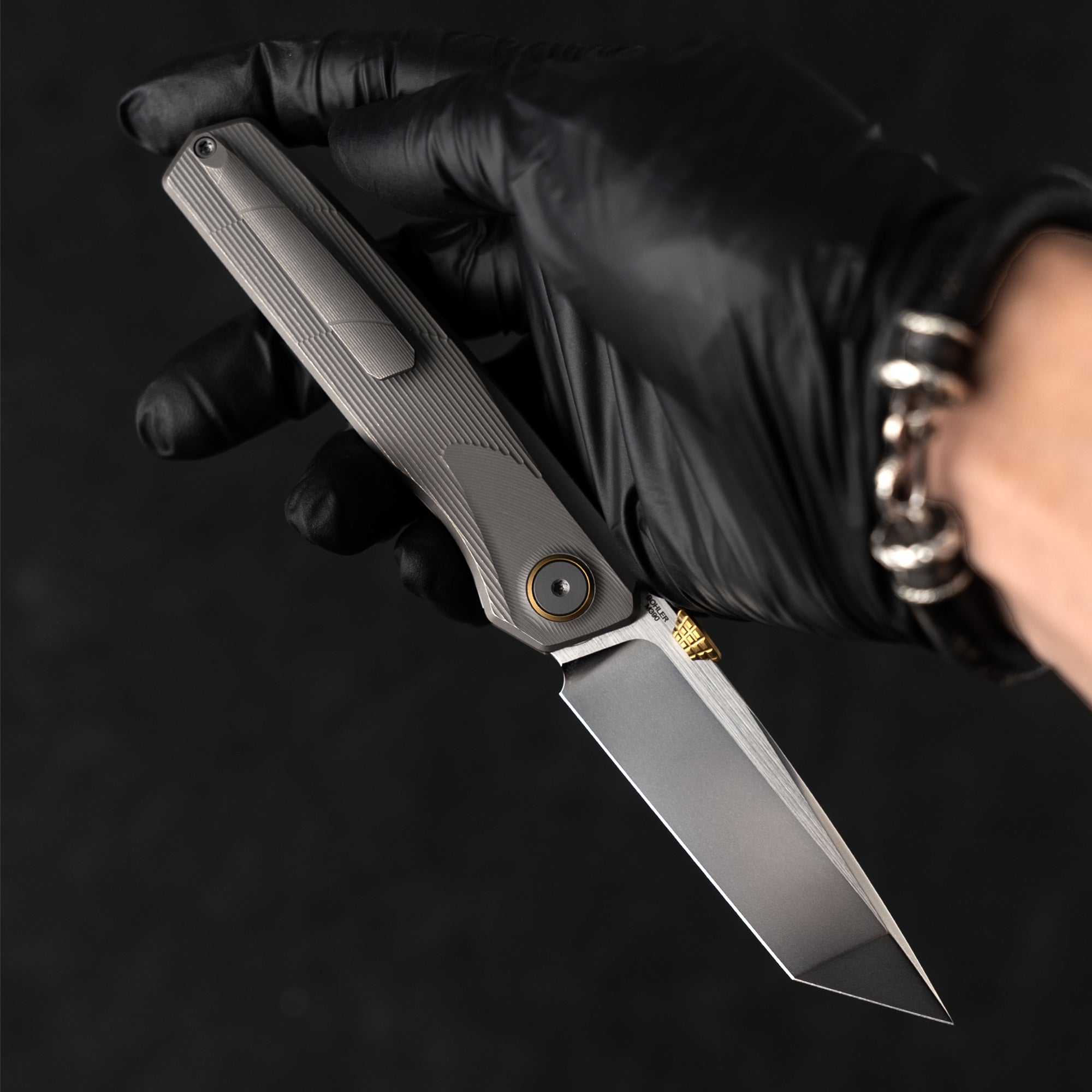 Stealth II T069 Folding Knife – (3.31" Tanto + Böhler M390 + Titanium) – OLITANS