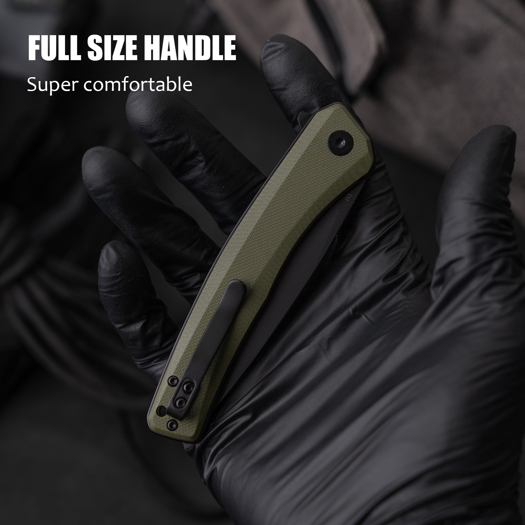 Maximus Pocket Knife Liner Lock(3.5"-D2 Blade-G10 Handle)-G066