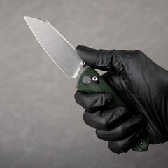 King Penguin G062 Folding Knife （3.35''+14C28N+Carbon fiber surface G10 Handle）-Crossbar Lock-Thumb Stud-Olitans