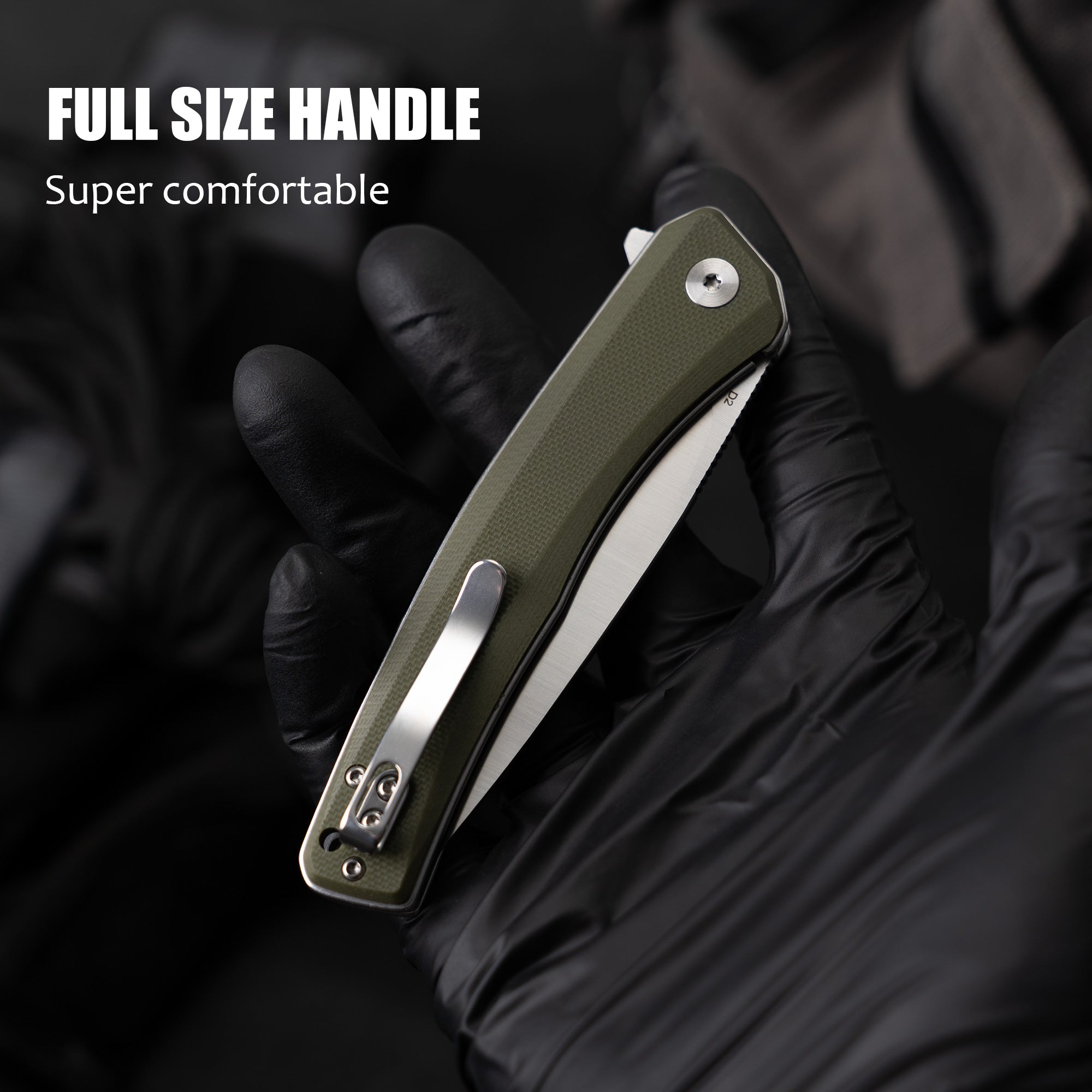 Maximus Pocket Knife Liner Lock(3.5"-D2 Blade-G10 Handle)-G066