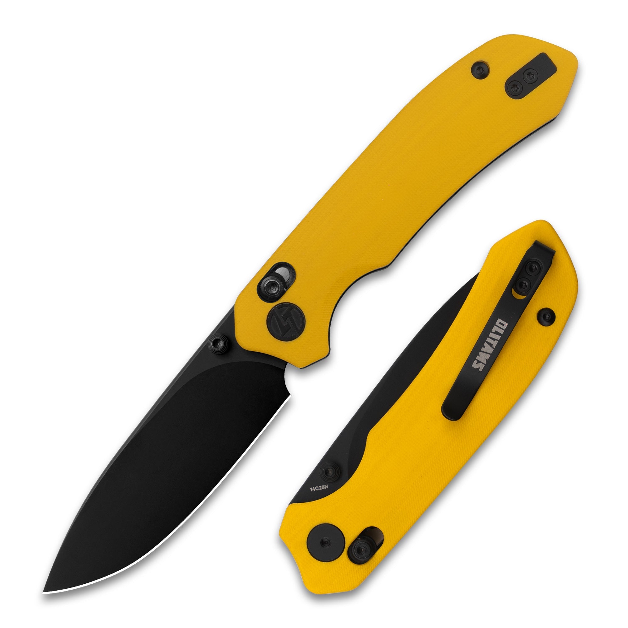 G031 Folding Camping Knife, Crossbar Lock Folding Pocket Knife, 3.3" 14C28N Sandvik Blade for Hiking, EDC 4.5oz