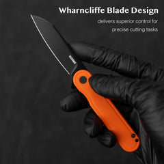 Rocket Wharncliffe Flipper Knife (2.76"-D2 Blade-G10)-G067