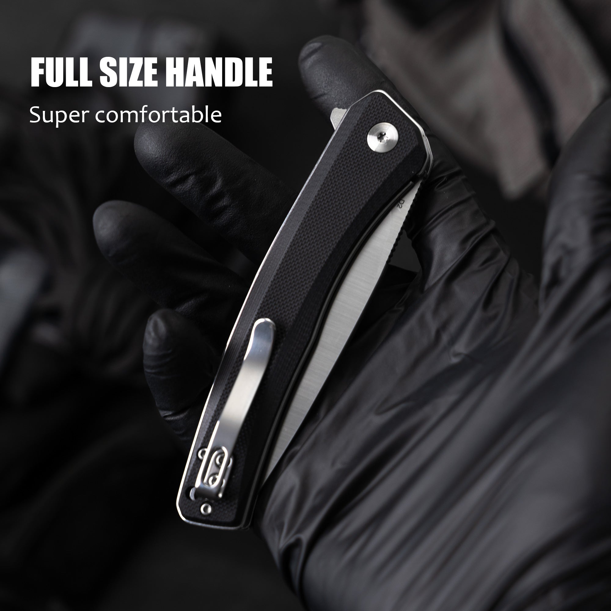 Maximus Pocket Knife Liner Lock(3.5"-D2 Blade-G10 Handle)-G066