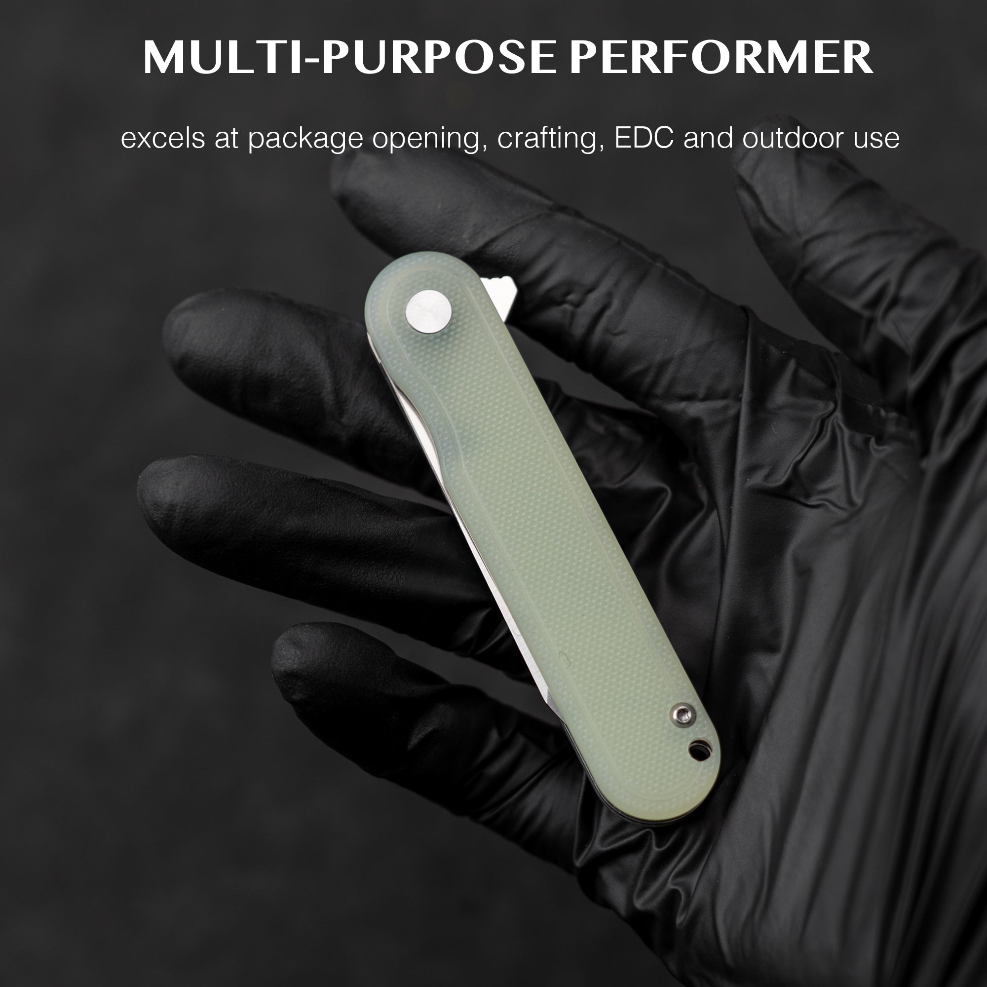 Rocket Wharncliffe Flipper Knife (2.76"-D2 Blade-G10)-G067