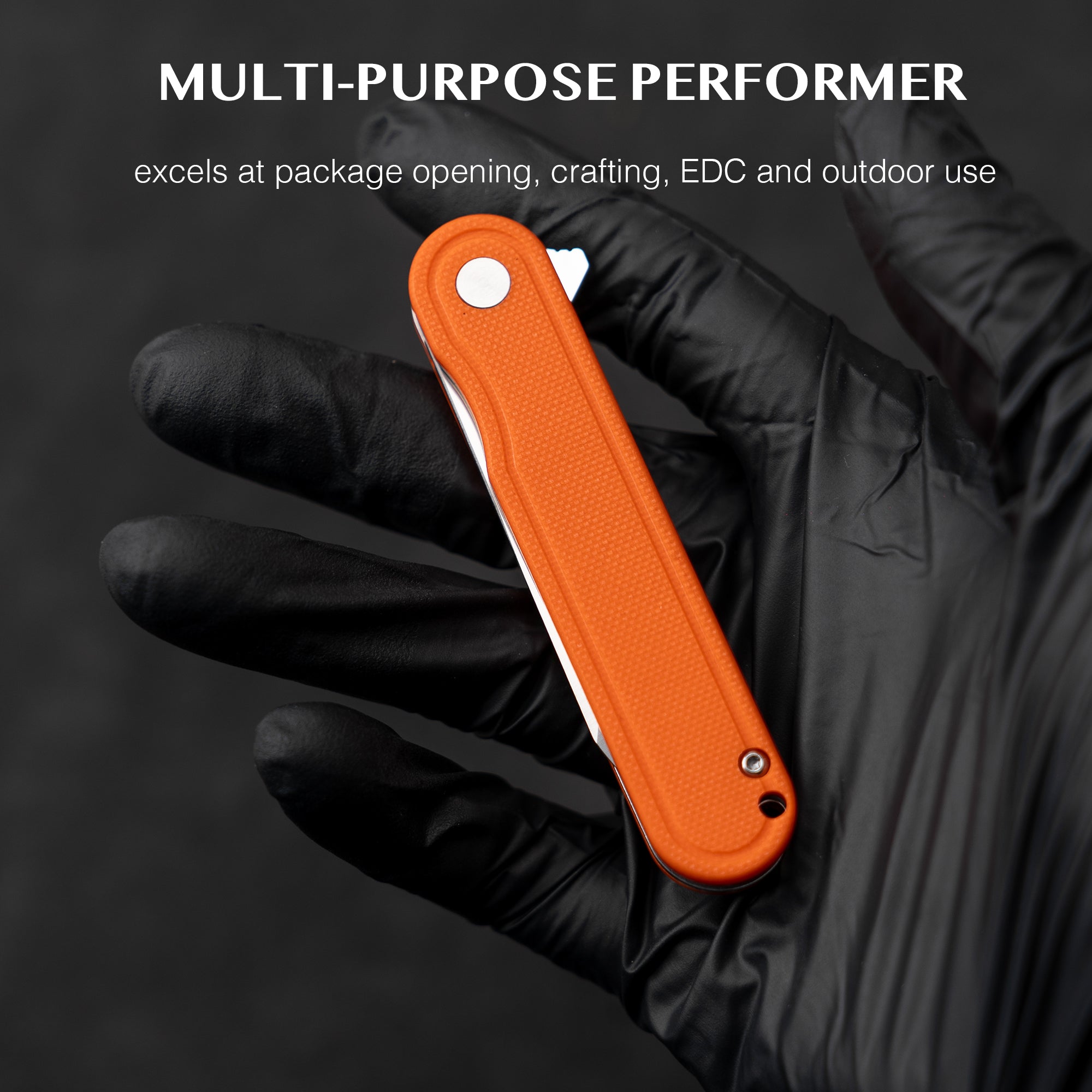 Rocket Wharncliffe Flipper Knife (2.76"-D2 Blade-G10)-G067