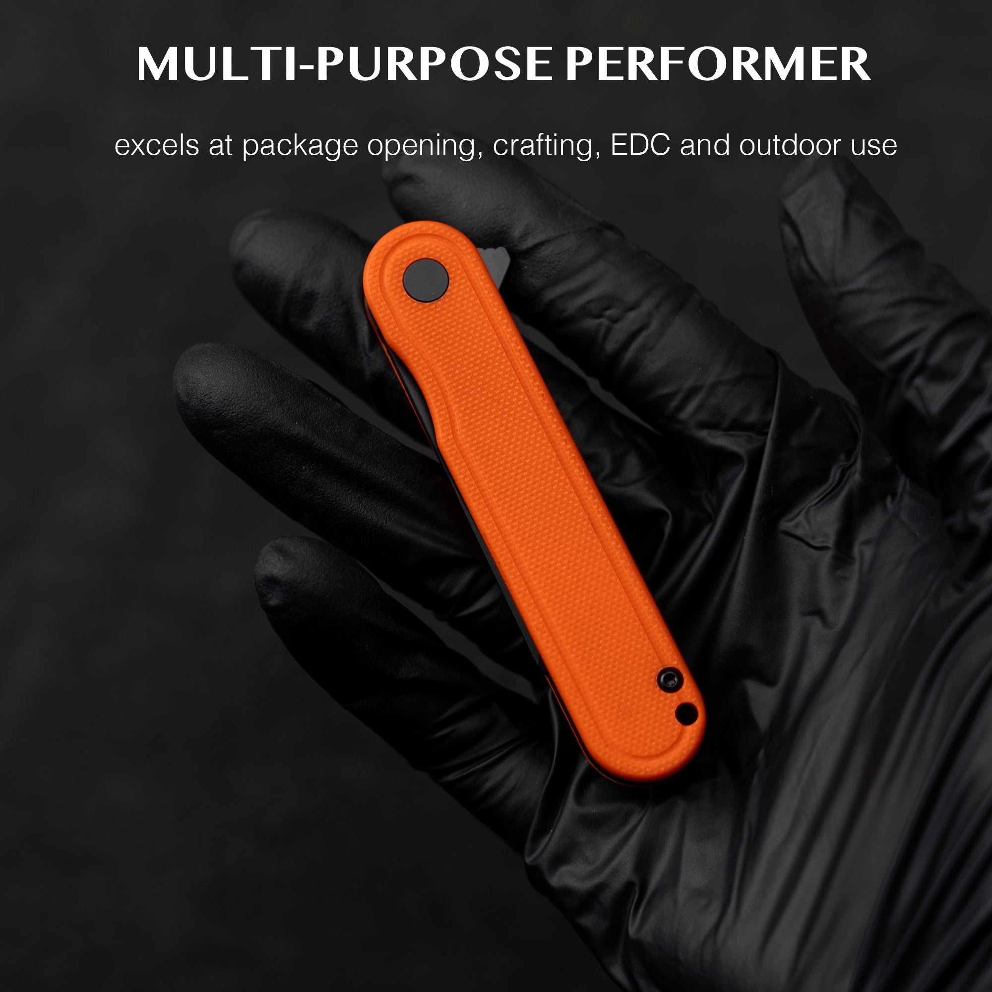 Rocket Wharncliffe Flipper Knife (2.76"-D2 Blade-G10)-G067