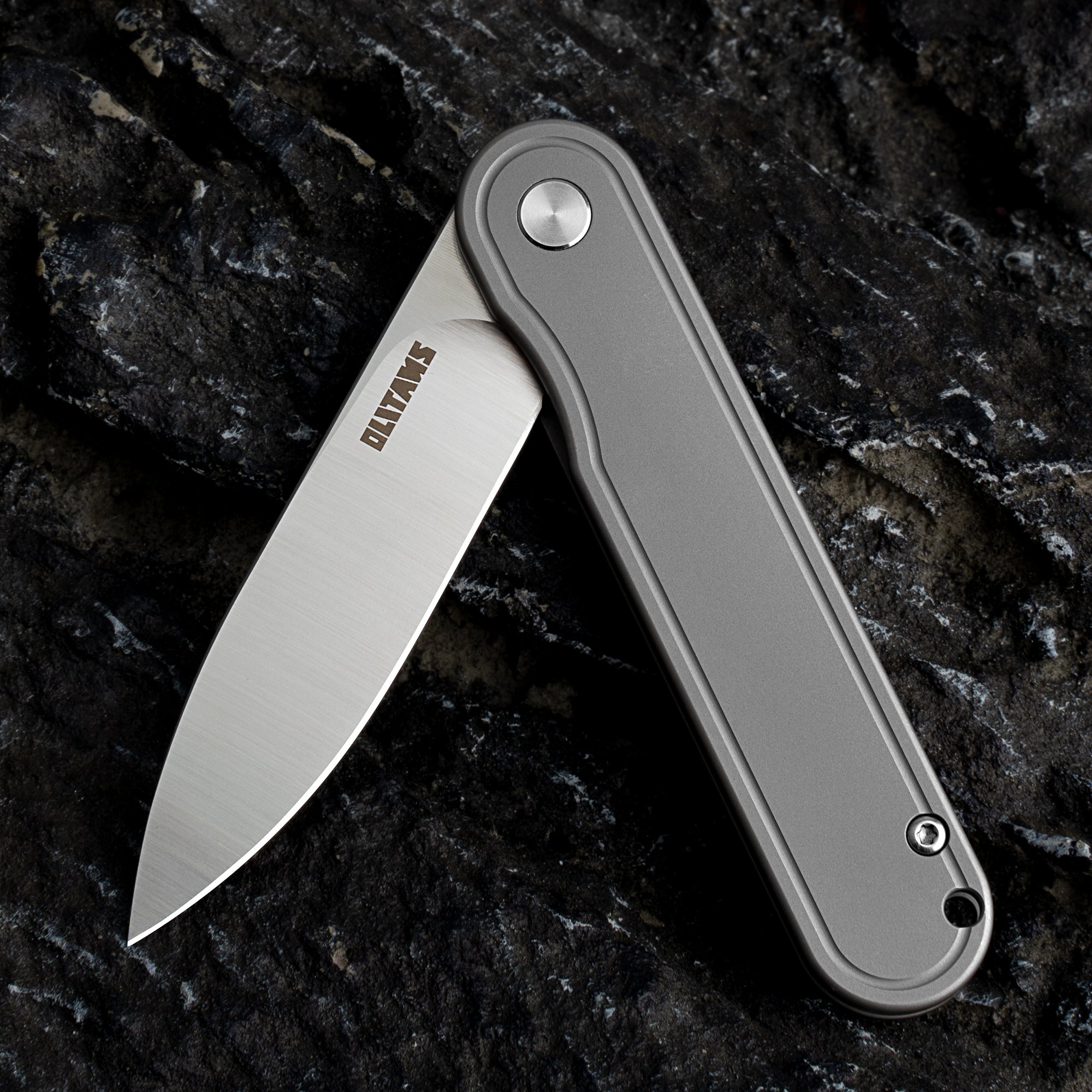 Rocket Pocket Knife（2.76'' D2 Blade+Titanium）Secure Frame Lock-Flipper-T025