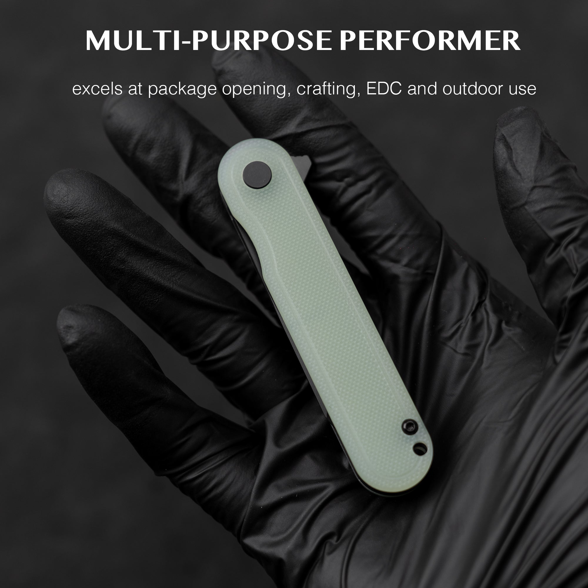 Rocket Wharncliffe Flipper Knife (2.76"-D2 Blade-G10)-G067