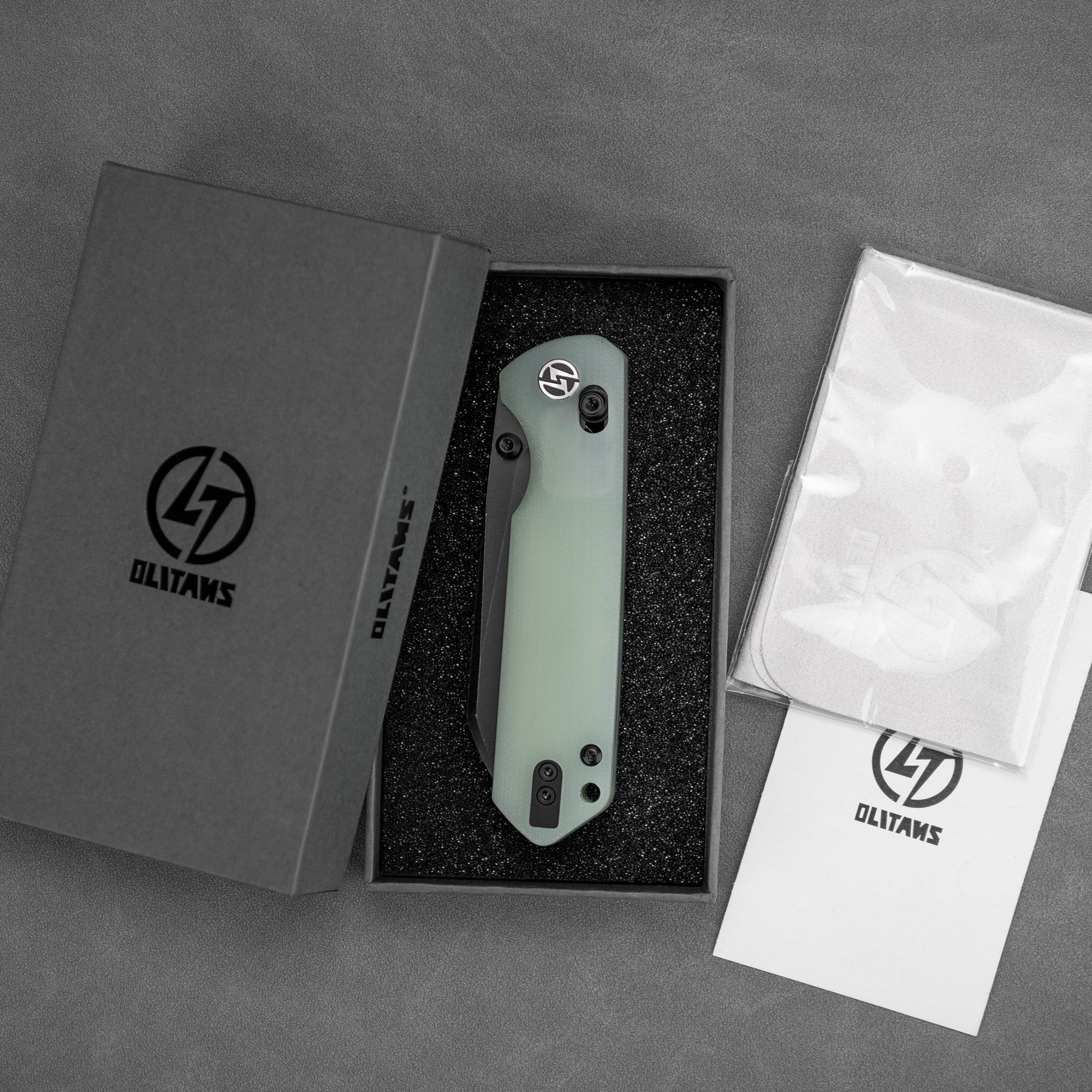 King Penguin G062 Folding Knife （3.35''+14C28N+Carbon fiber surface G10 Handle）-Crossbar Lock-Thumb Stud-Olitans