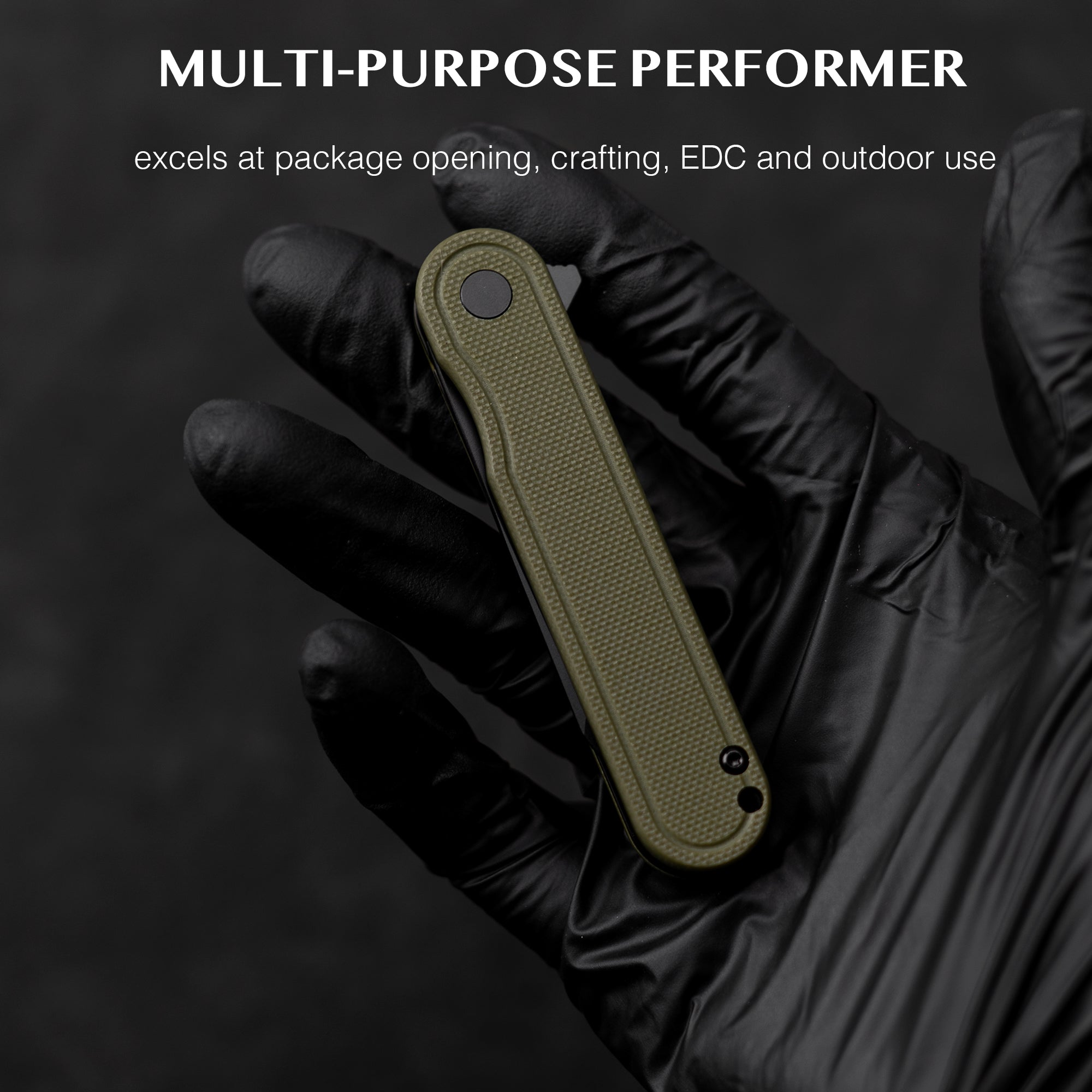 Rocket Wharncliffe Flipper Knife (2.76"-D2 Blade-G10)-G067