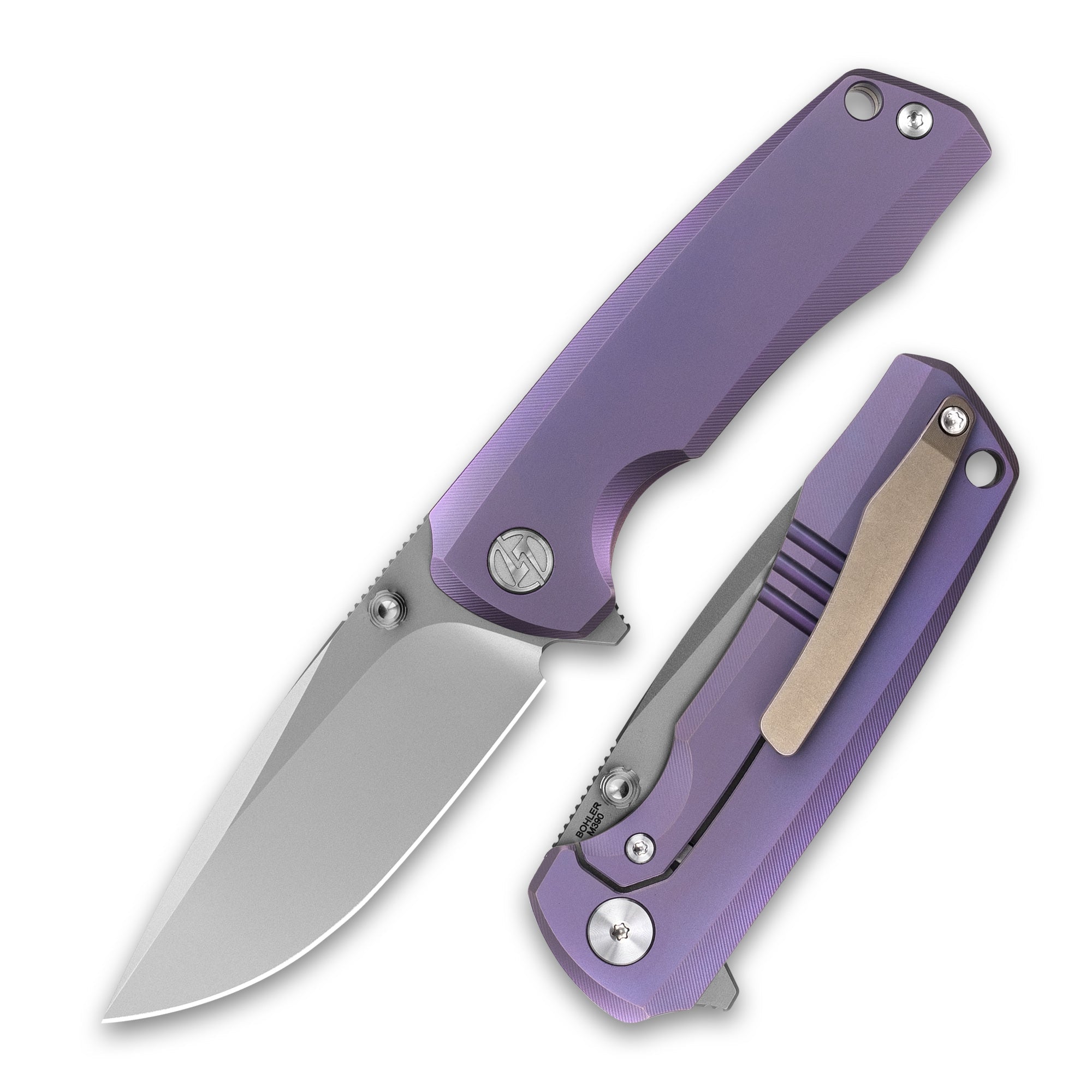 Ti Bomber T065 Folding Knife –（2.95"+Bohler M390 +Titanium）-OLITANS