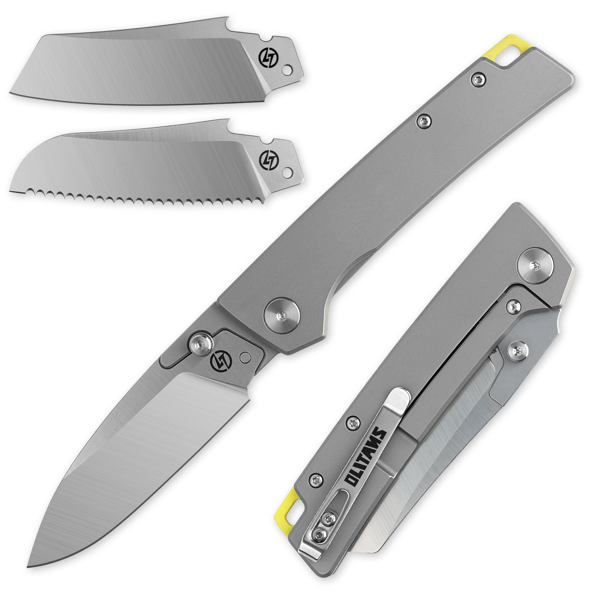 Folding Camping Knife（3.0''+9Cr18Mov+Titanium）-Frame Lock-Thumb Stud-T024