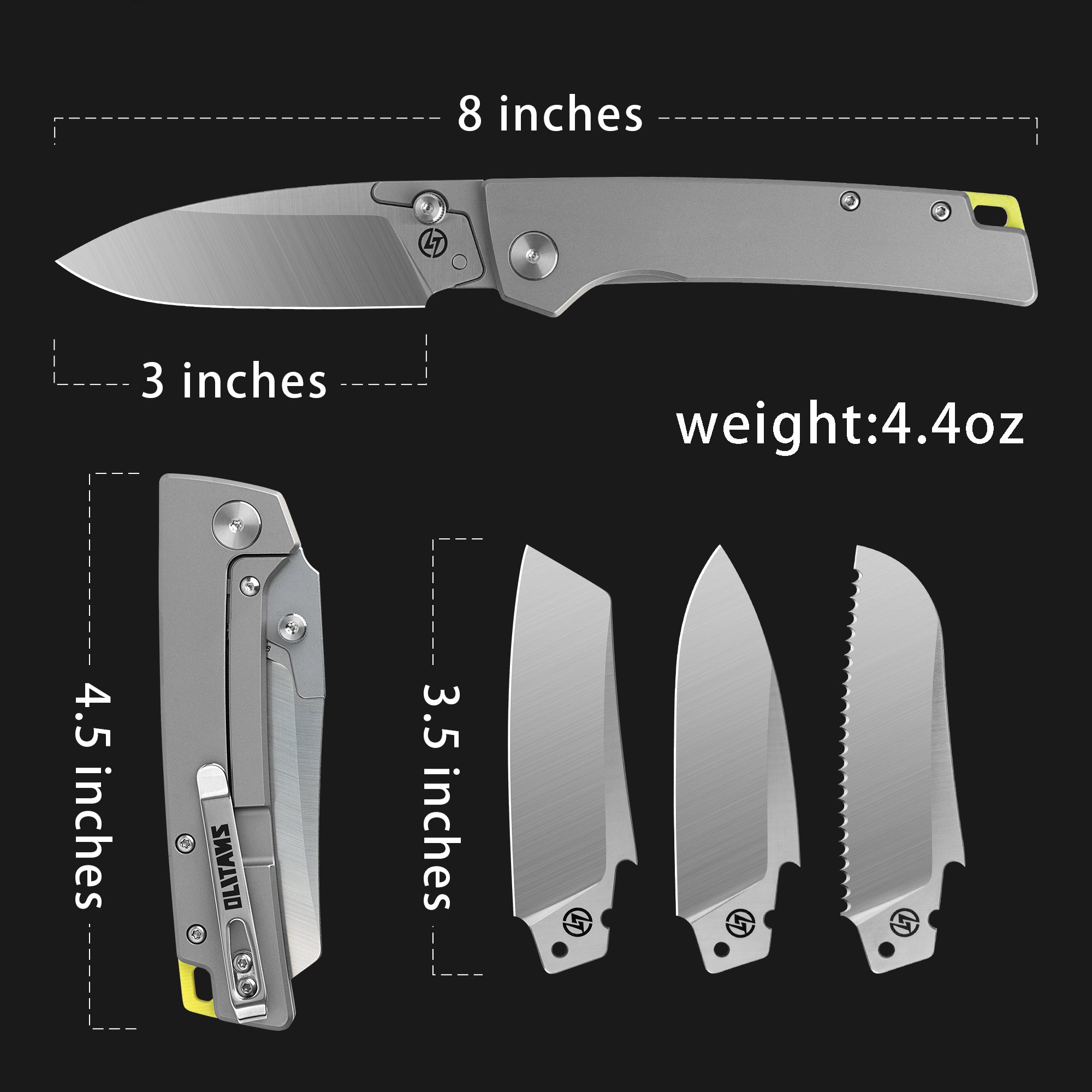 Folding Camping Knife（3.0''+9Cr18Mov+Titanium）-Frame Lock-Thumb Stud-T024