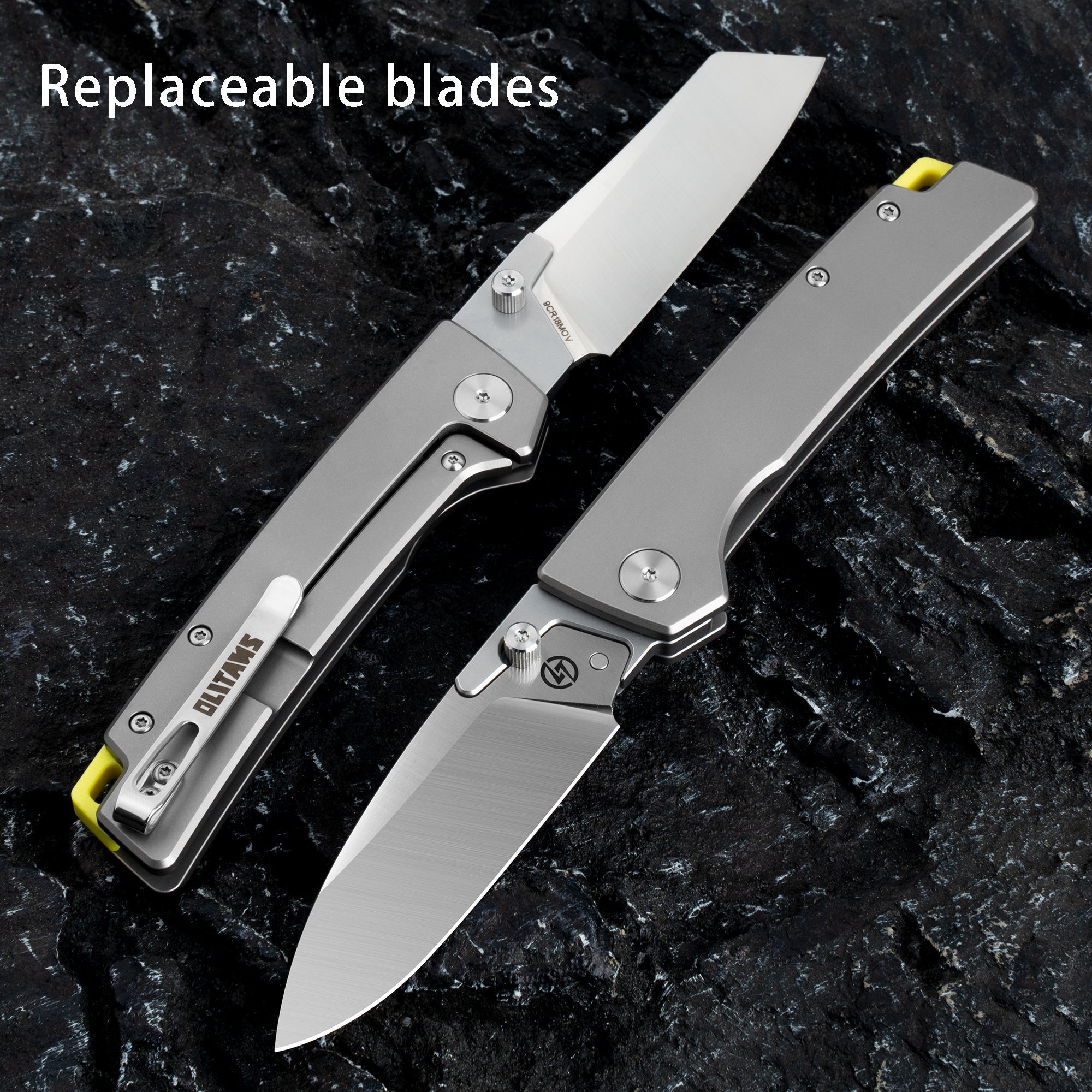 Folding Camping Knife（3.0''+9Cr18Mov+Titanium）-Frame Lock-Thumb Stud-T024