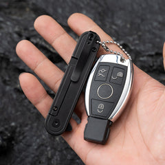 Rocket Pocket Knife（2.76'' D2 Blade+Titanium）Secure Frame Lock-Flipper-T025